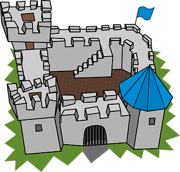 Building, Cartography, Cartoon, Castle - Castle Clip Art (355x340)