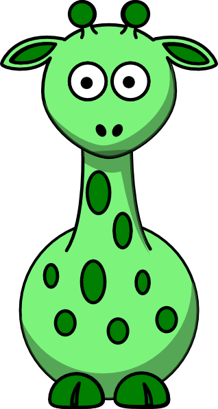 Green Giraffe With 12 Dots Clip Art - Edmond Memorial High School (318x597)