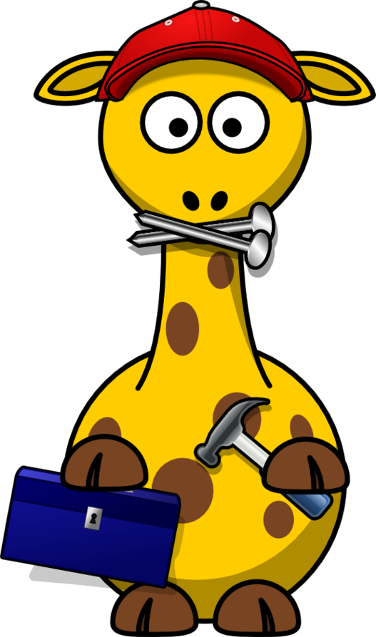 Giraffe Clip Art - Cartoon Giraffe (527x894)
