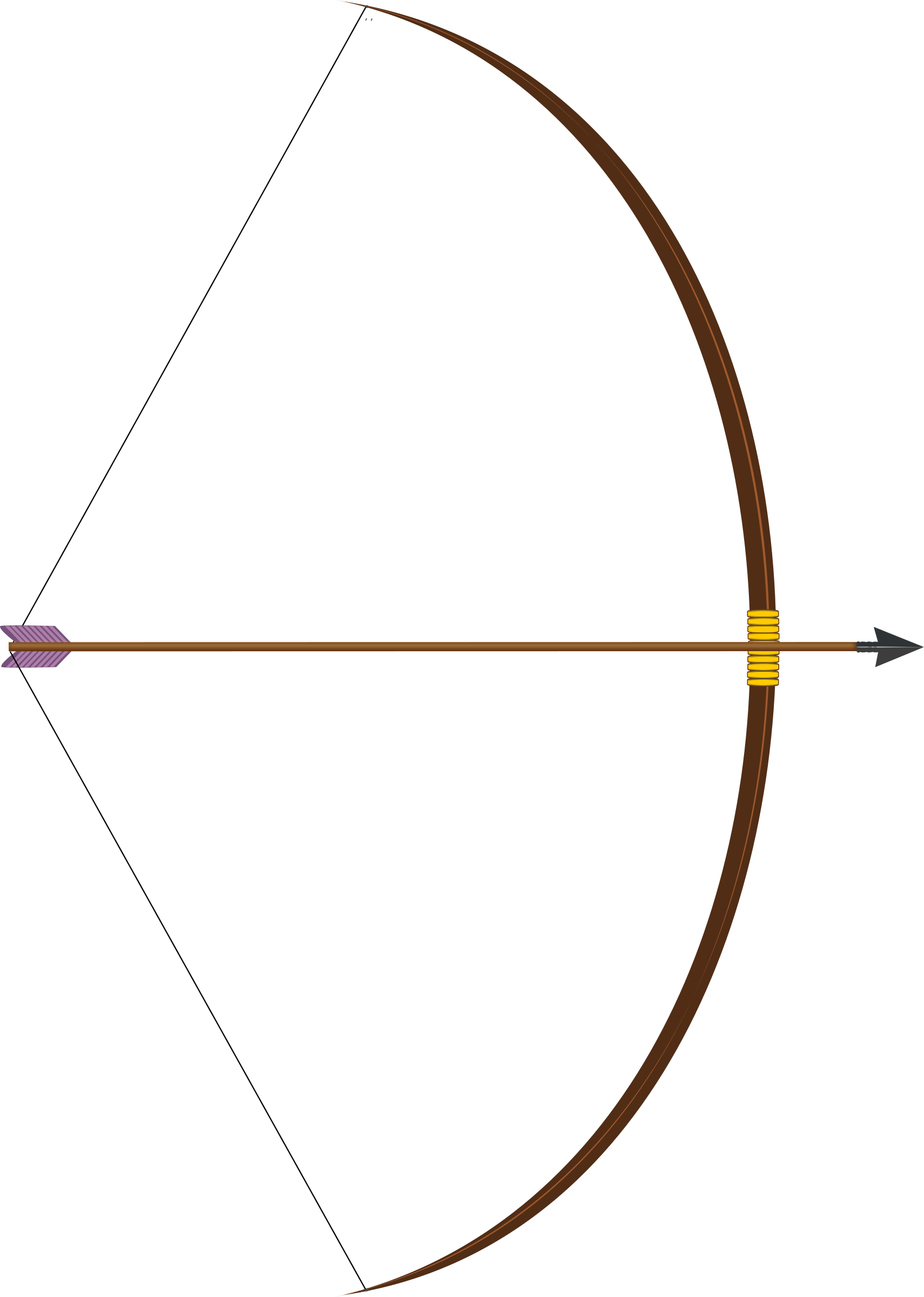 Arrow Bow Clipart - Long Bow And Arrow (1710x2400)