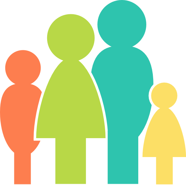 Multicolor Family Clip Art At Clker - Family Icon Png Vector (600x596)