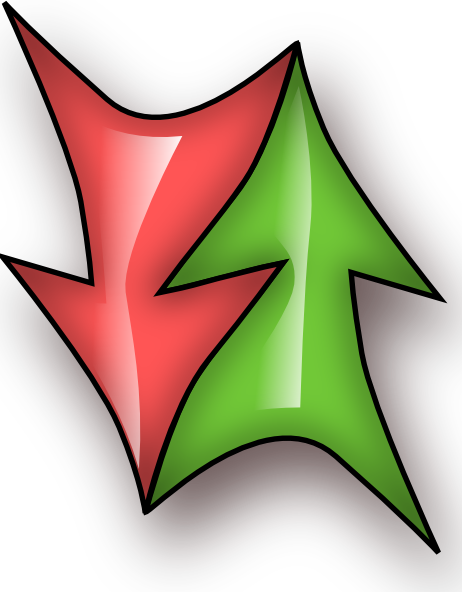 Free Vector Up And Down Double Arrow Clip Art - Animated Up And Down Arrows (462x592)
