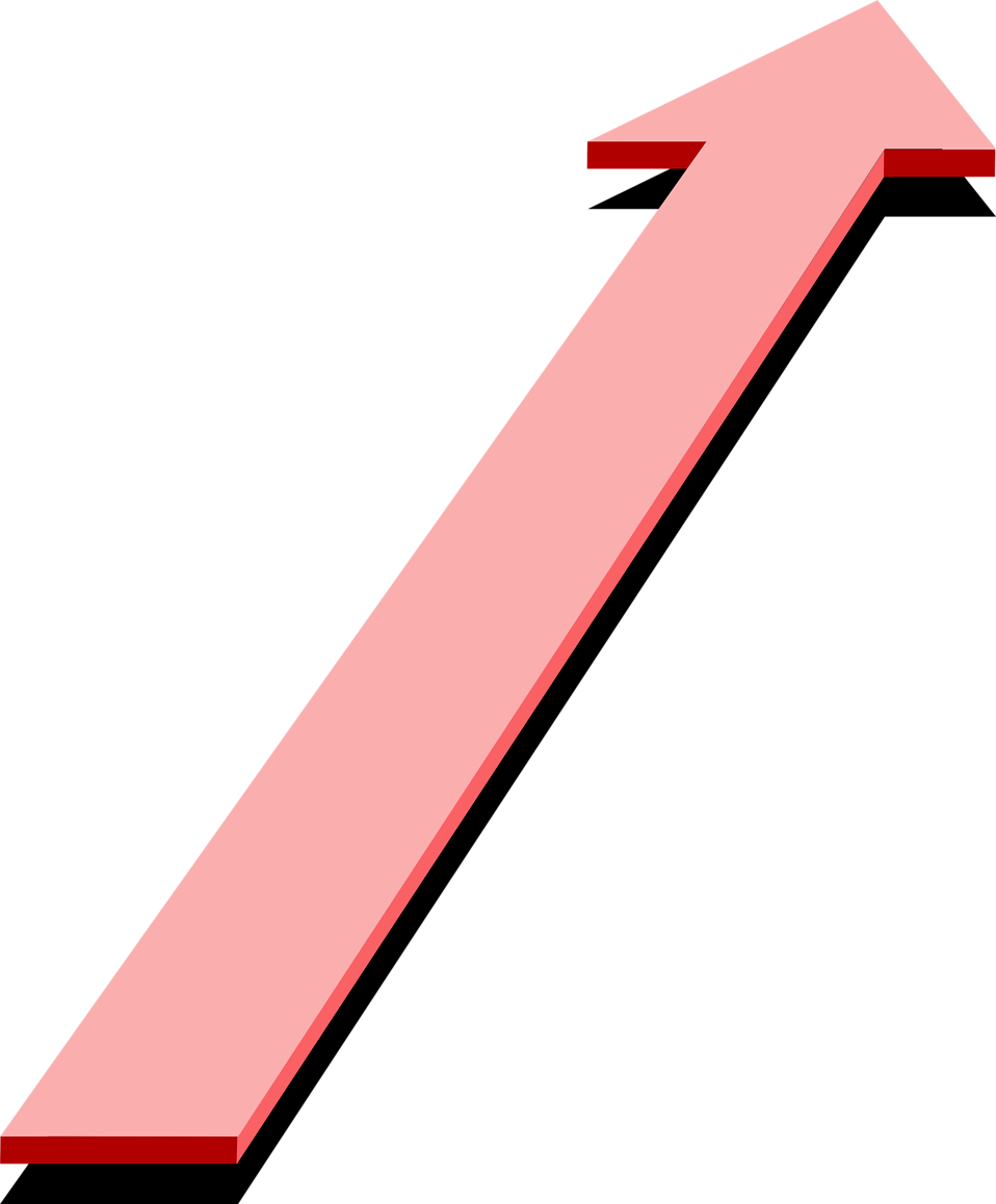 3d Arrow Clip Art Clipart Free - Pink Arrow Transparent Background (958x1159)