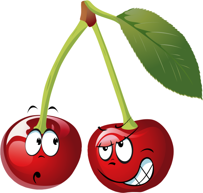 Cherry Clip Art Clipart Image - Cherry Fruit Cartoon (708x625)