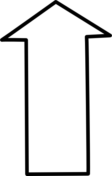 White Arrow Clipart - White Arrow Pointing Up (378x591)