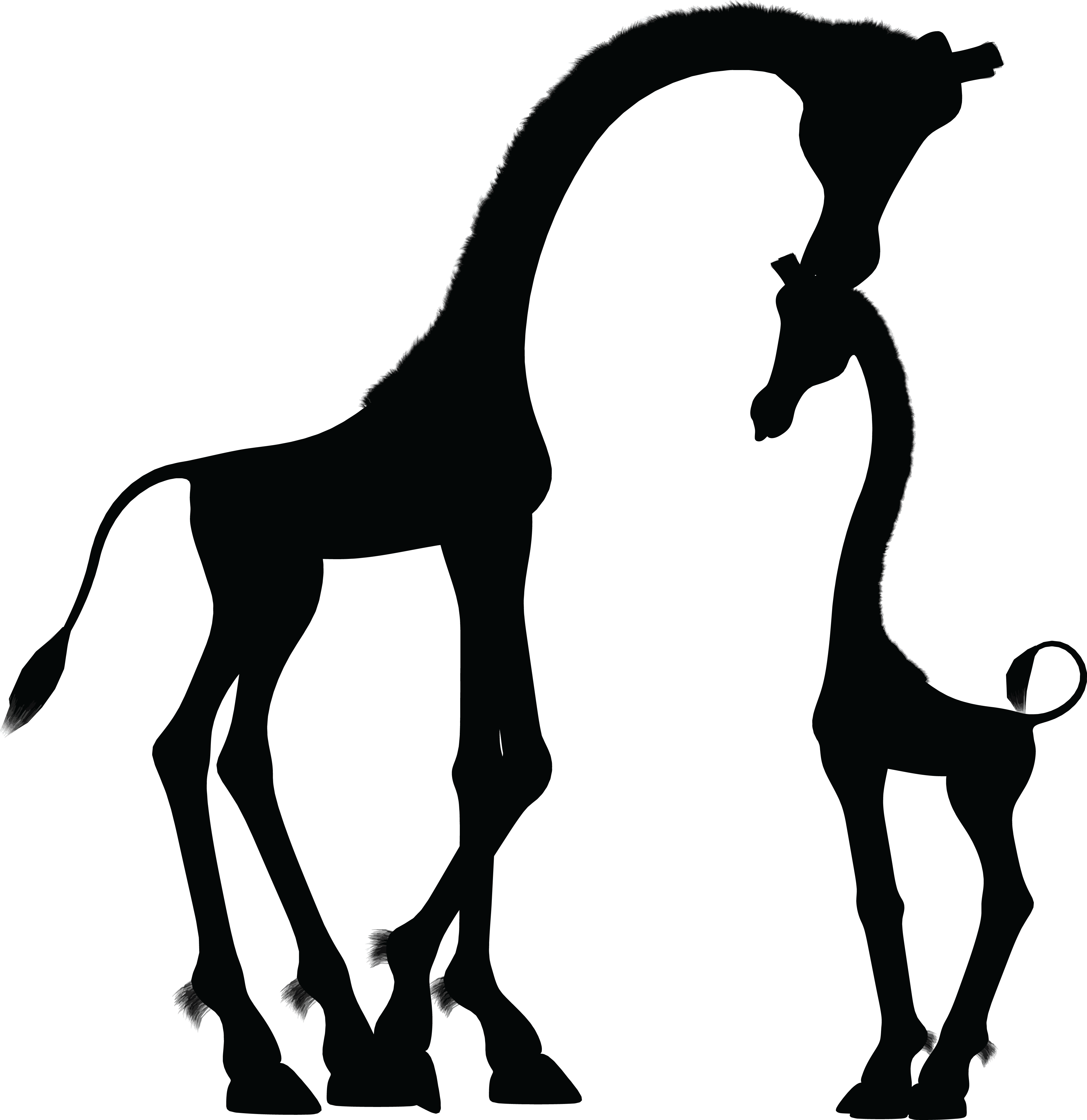 Clipart - Mother And Child Silhouette (4000x4124)