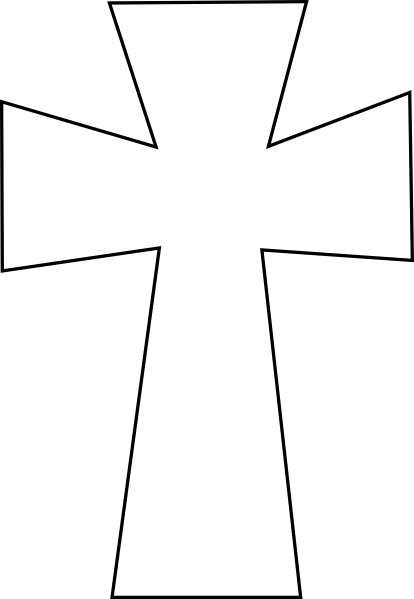 Crosses Clip Art - Cross Template Printable (414x599)