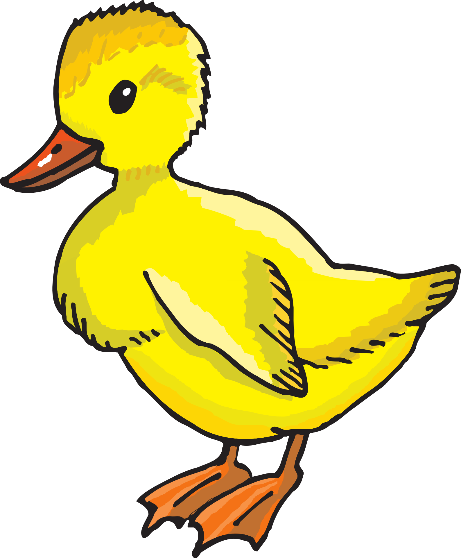 Yellow Duckling Clip Art - Duckling Clipart (1587x1920)