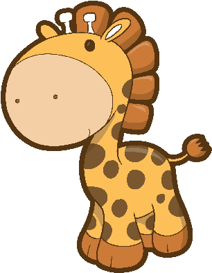 Giraffe Clipart - Vector Baby Giraffe (400x400)