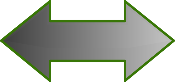 Graded Grey Arrow Clip Art At Clker - Double Ended Arrow Clipart (600x280)