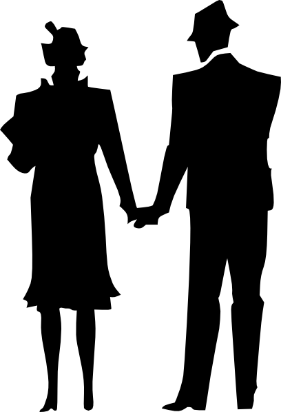 Family Clip Art - Husband And Wife Silhouette (1310x1920)