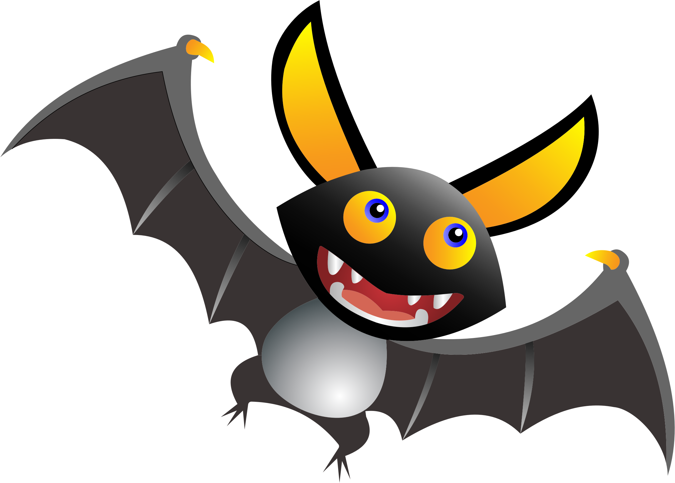 Thinking Clipart Photos And Hd Images - Bat Cartoon Png (2296x1642)