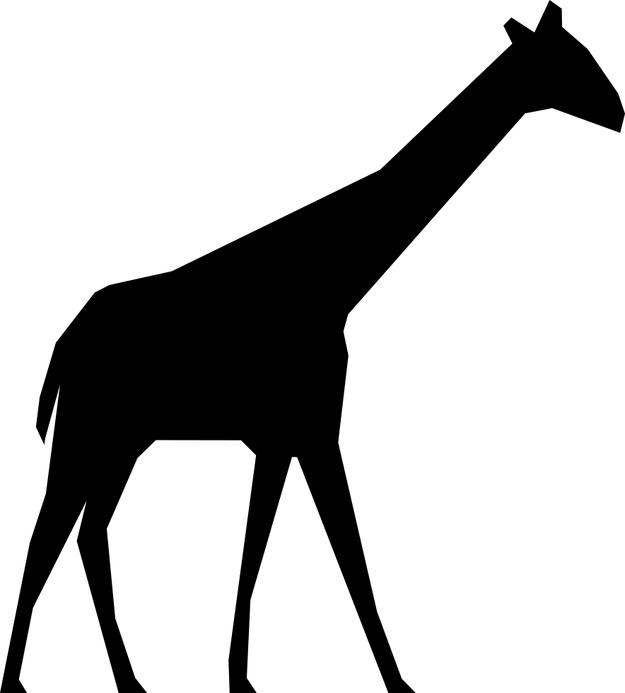 Giraffe Silhouette Svg Png Icon Free Download - Silueta De Una Jirafa (884x980)