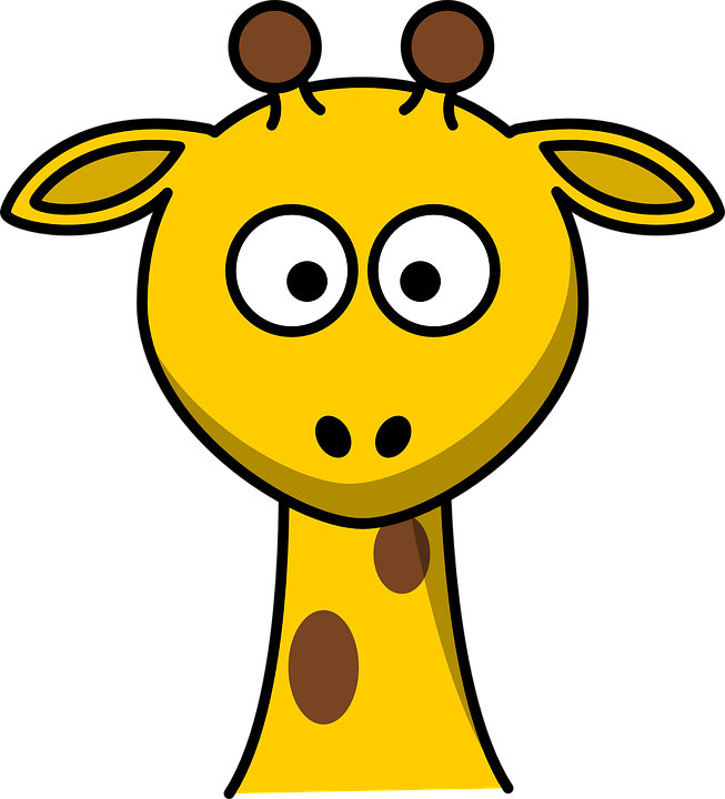 Cartoon Giraffe Face - Cartoon Giraffe Face (653x720)