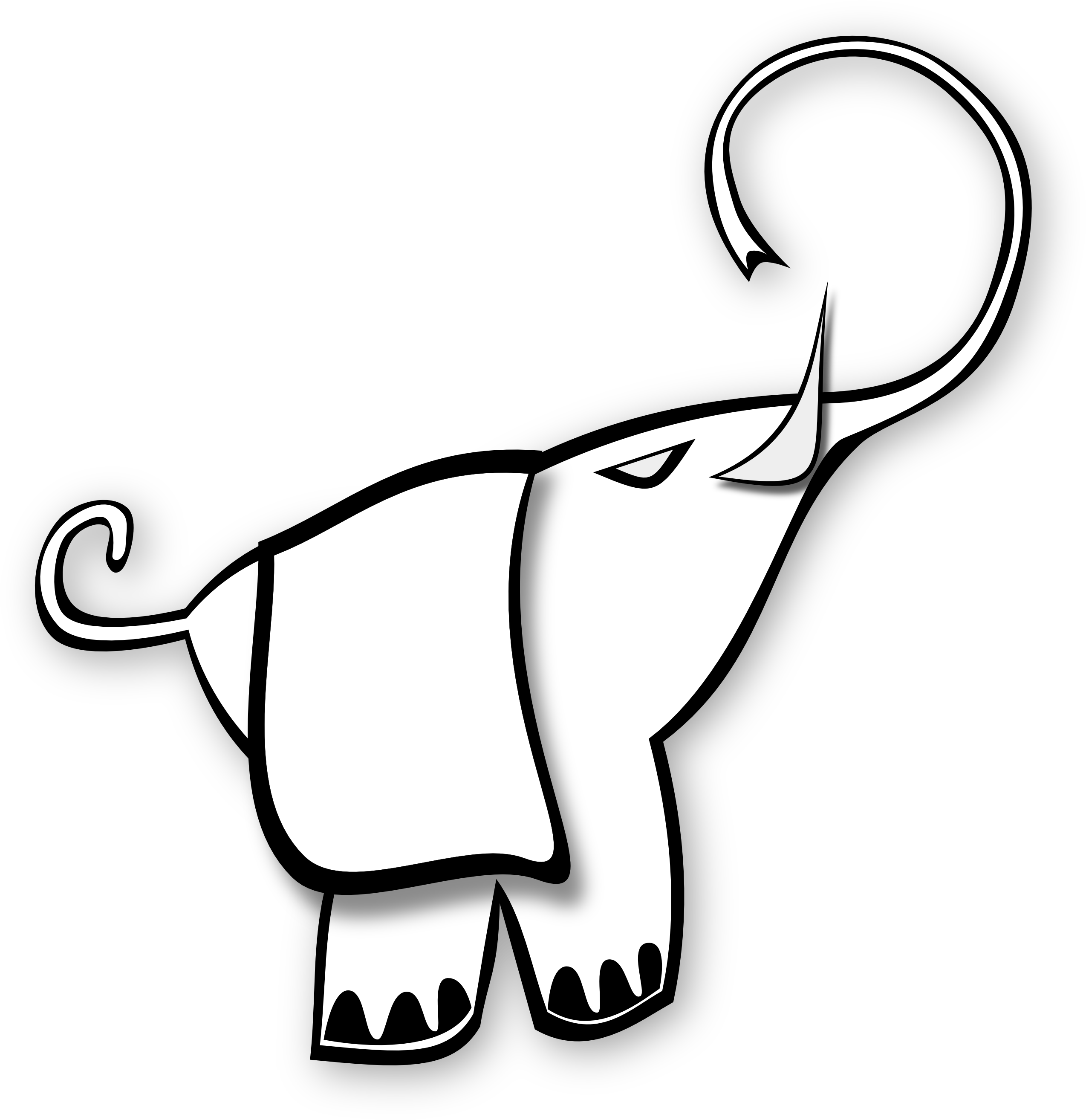 Baby Giraffe Clip Art Black And White - Line Art (2555x2631)