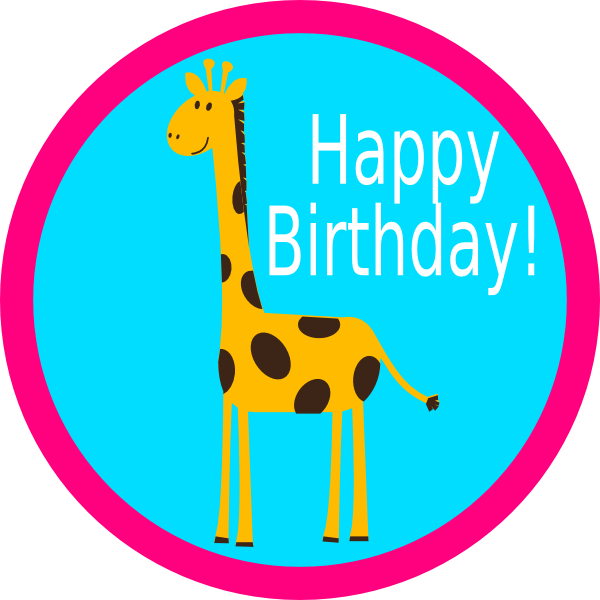 Giraffe Cupcake Topper 2 Clip Art - Rhode Island Civil Air Patrol (600x600)