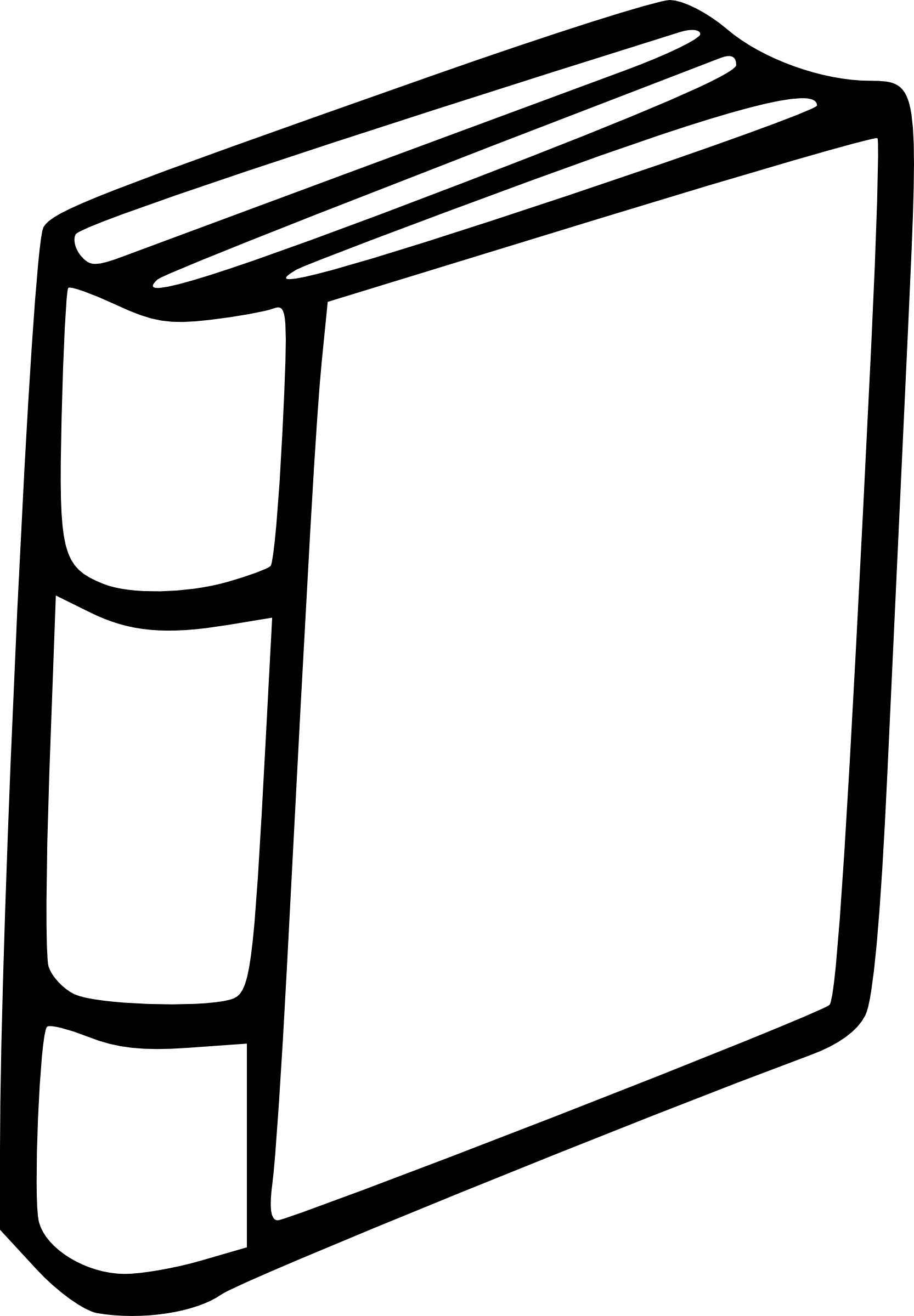 Other Clipart Eci Book Cliparting - Book Black And White (1666x2400)