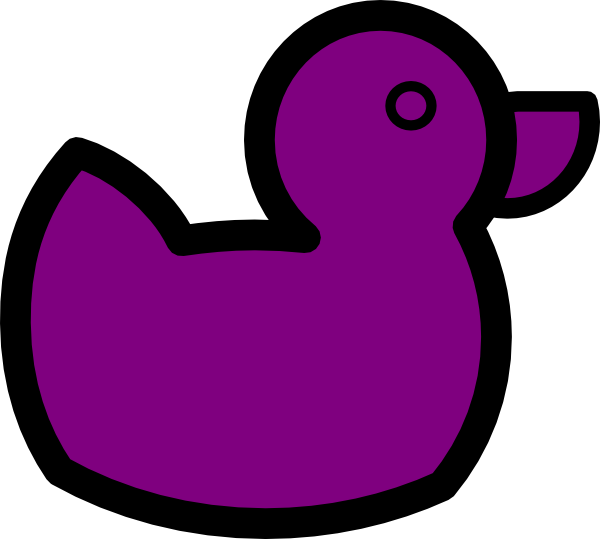 Purple Duck Clipart (600x539)