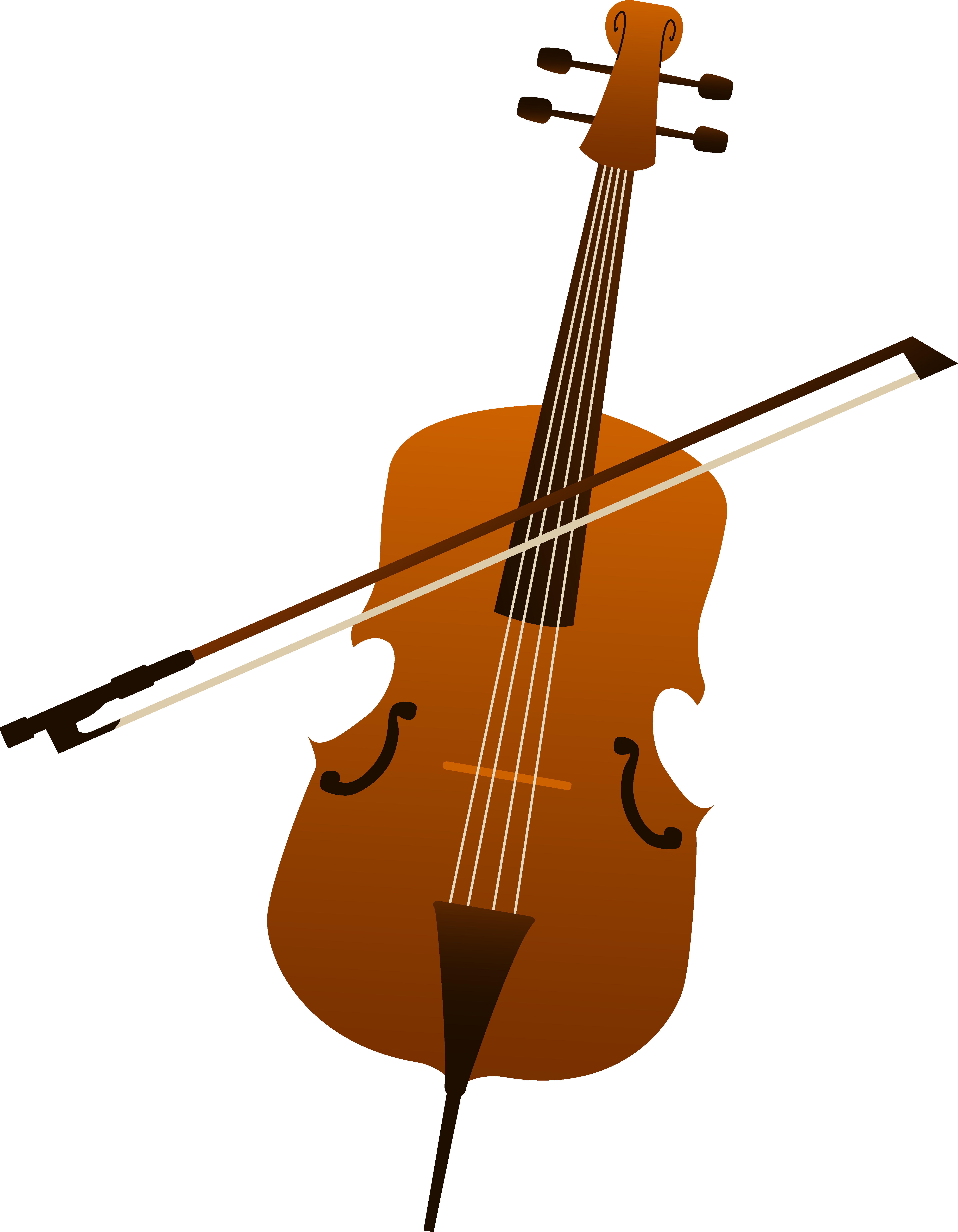 Violin Clipart Cello - Violin Clipart Cello (6554x8427)