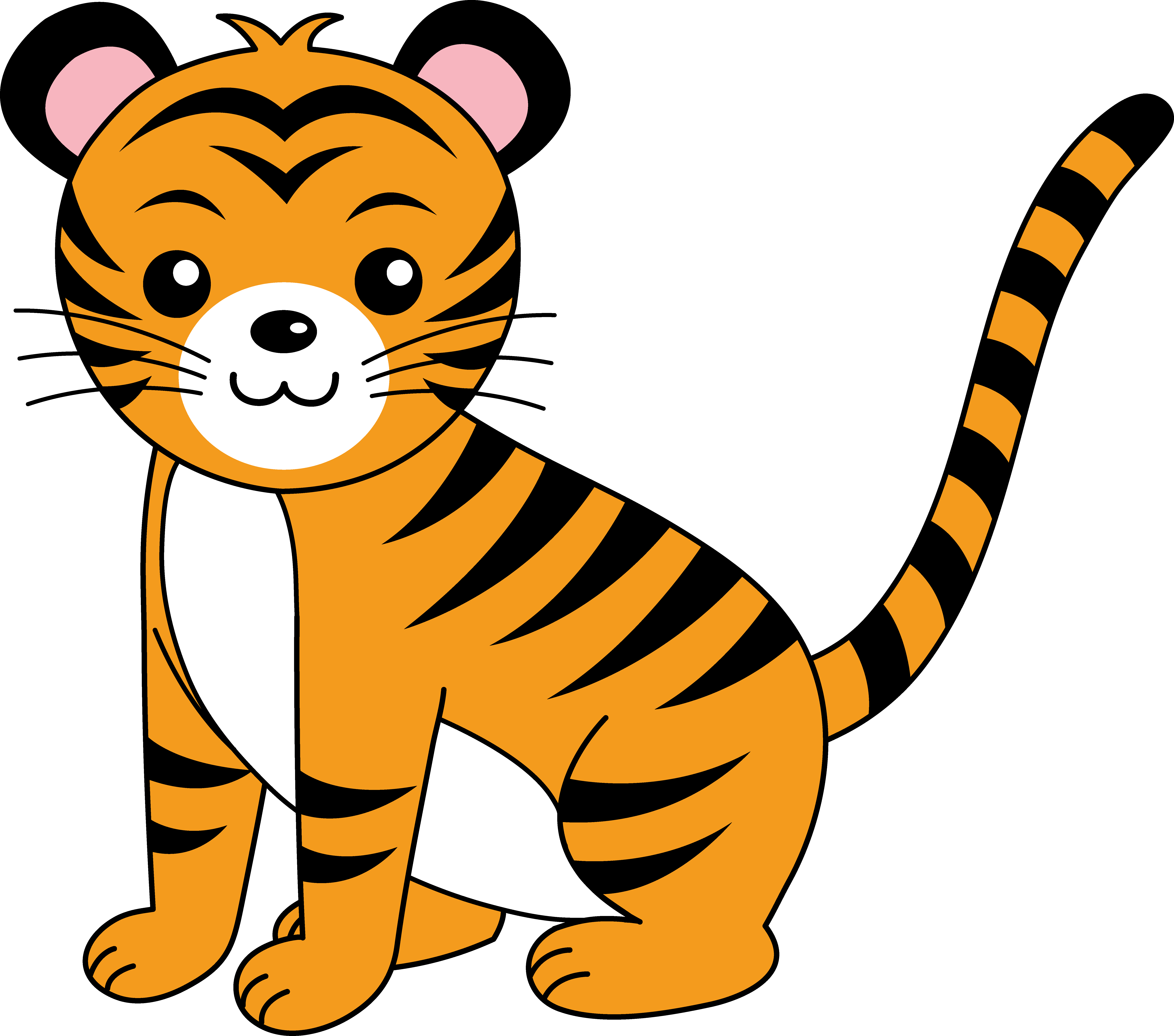 Tiger Cub Clipart - Clipart Tiger (7178x6336)