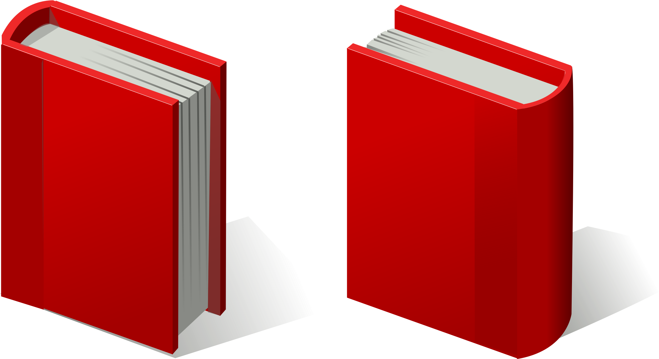 Vector Books - Clipart Red Book (2400x1238)