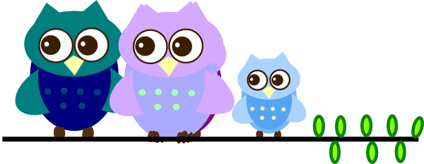Family Owl Clip Art At Bclipart Com Vector Clip Art - Mother And Baby Owl Clip Art (600x233)