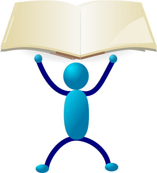Hold Up The Book Clip Art - Holding Up Clipart (564x596)