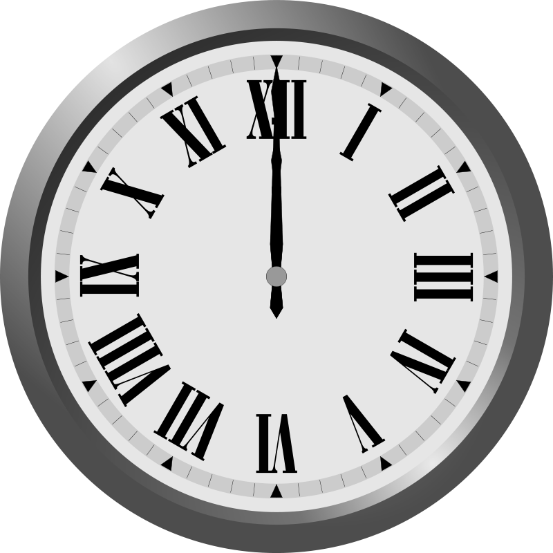 Clip Art Clock Clipart Image - Roman Numerals In Everyday Life (800x800)