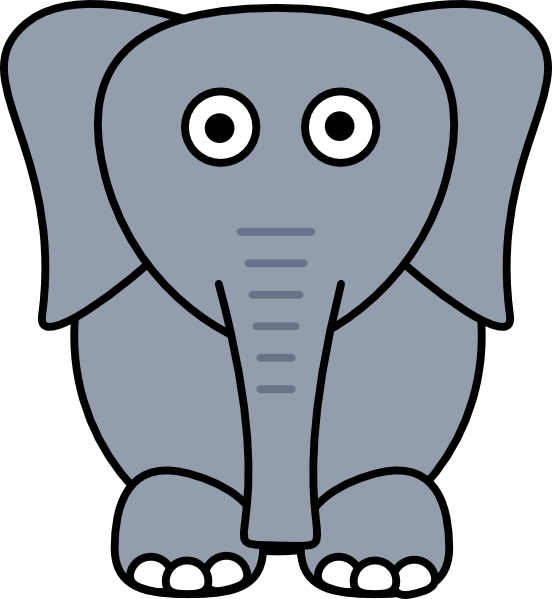 Gray - Gray Elephant (552x599)