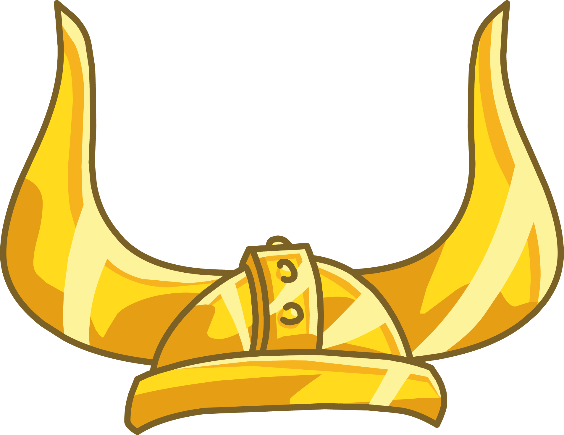 Horns Clipart Vikings - Club Penguin Gold Viking Helmet (1907x1471)