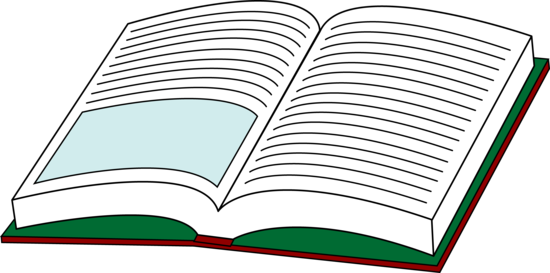 Book Clip Art Free 1 Open Book Clipart Image - Open Book With Writing Clip Art (550x273)