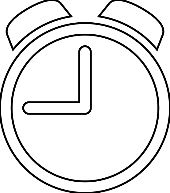 Clock Clip Art - Clock Symbol Transparent White (555x630)