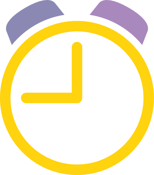 Clock Alarm Clip Art - Alarm Clock Png Yellow (522x593)