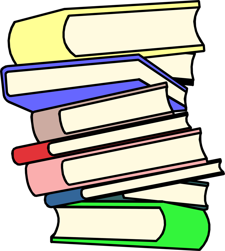 Stack Of Books Clip Art The Cliparts - Cartoon Books Transparent Background (958x1069)