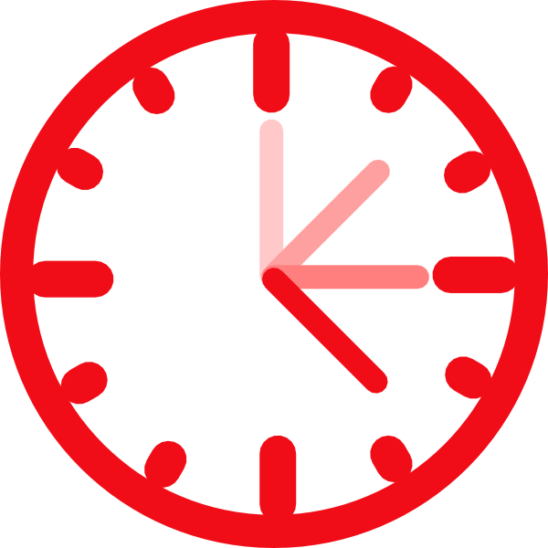 Awesome Clock Clip Art At Vector Clip Art - Clock Clip Art Red (600x600)