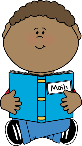 Boy Reading A Math Book Clip Art - Reading A Math Book (287x512)