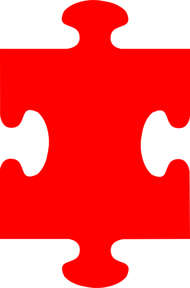 Puzzle Piece Red Clip Art At Clker - Early Years Foundation Stage (390x592)