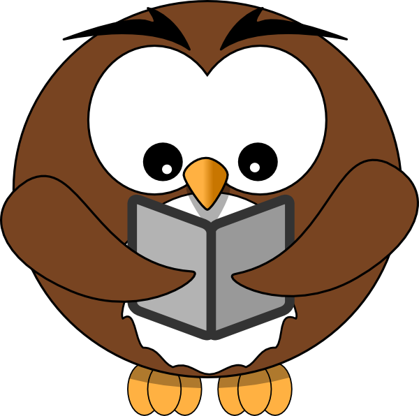 Book Clip Art - Owl Holding Book Clip Art (600x596)