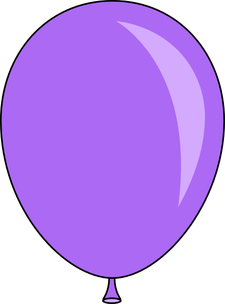 Purple Balloon Clipart (438x592)