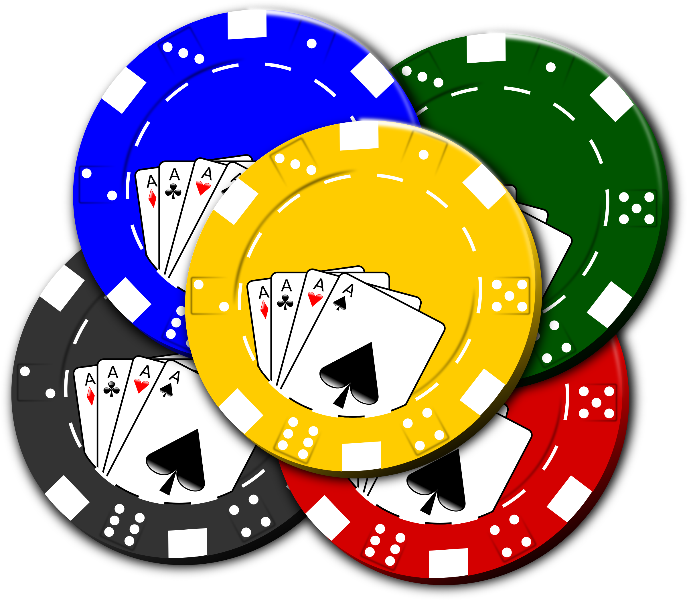 Full Color Decal Poker Playing Chips Sticker, Colored (2400x2098)