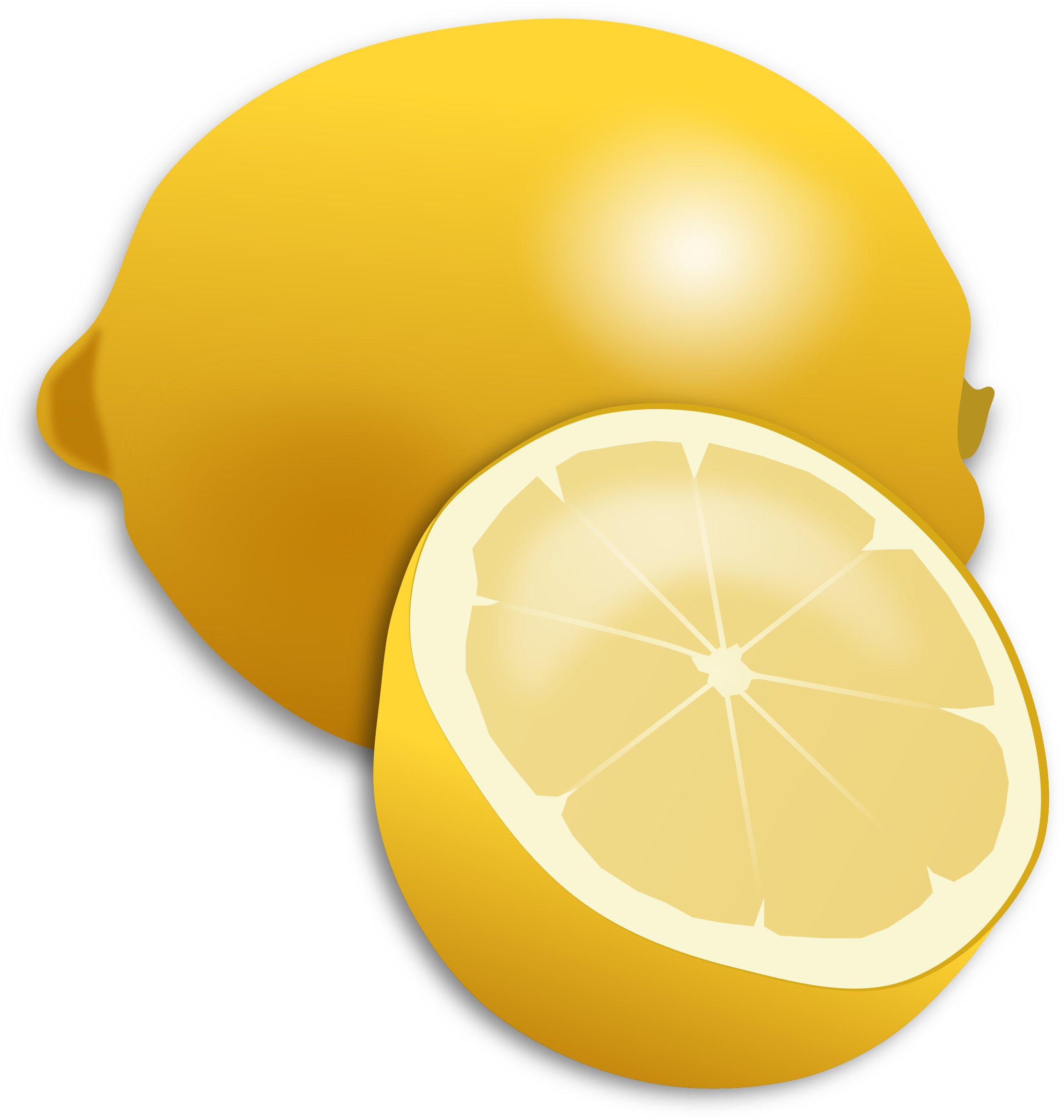 Clipart Lemon - Lemon Fruit Clipart (2286x2400)