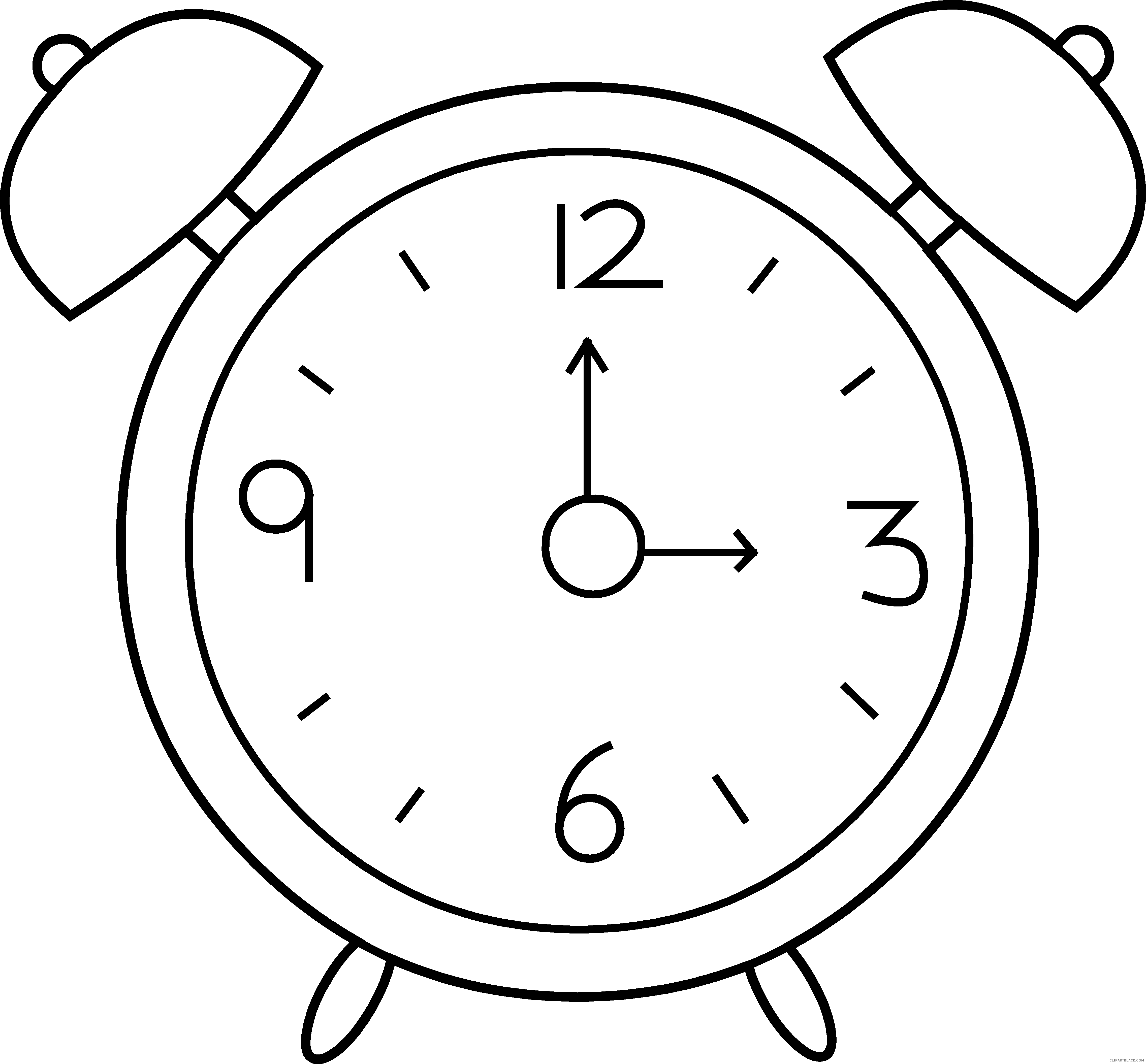 Alarm Clock Line Art - Beth Israel Deaconess Medical Center (4548x4223)