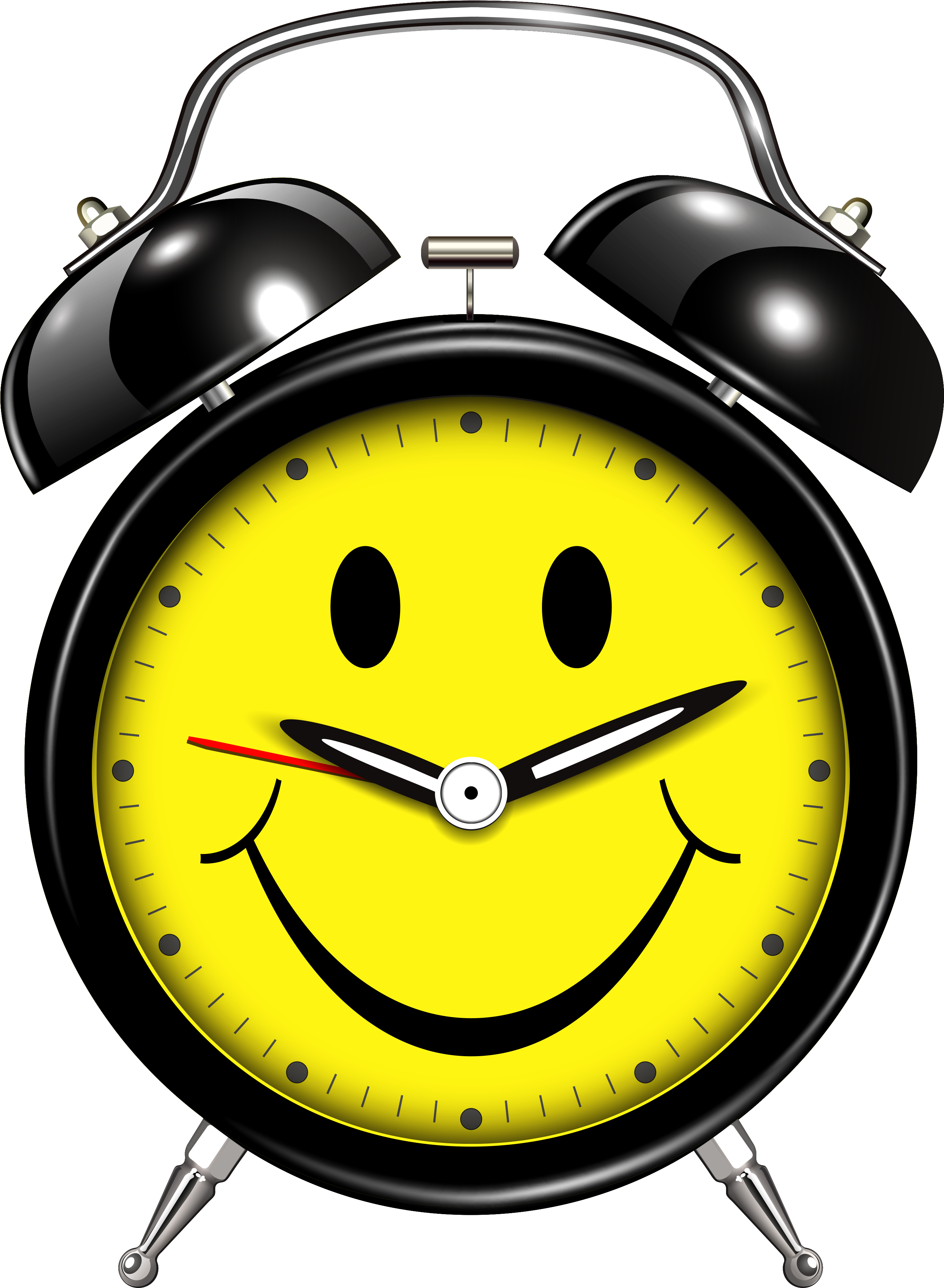 Smiling Alarm Clock Clip Art Web Clipart - Alarm Clock Clip Art Png (3167x4123)