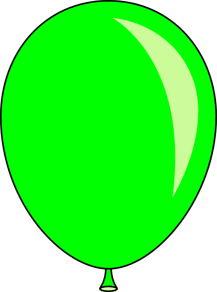 Clipart Info - Green Balloon Clip Art (444x597)