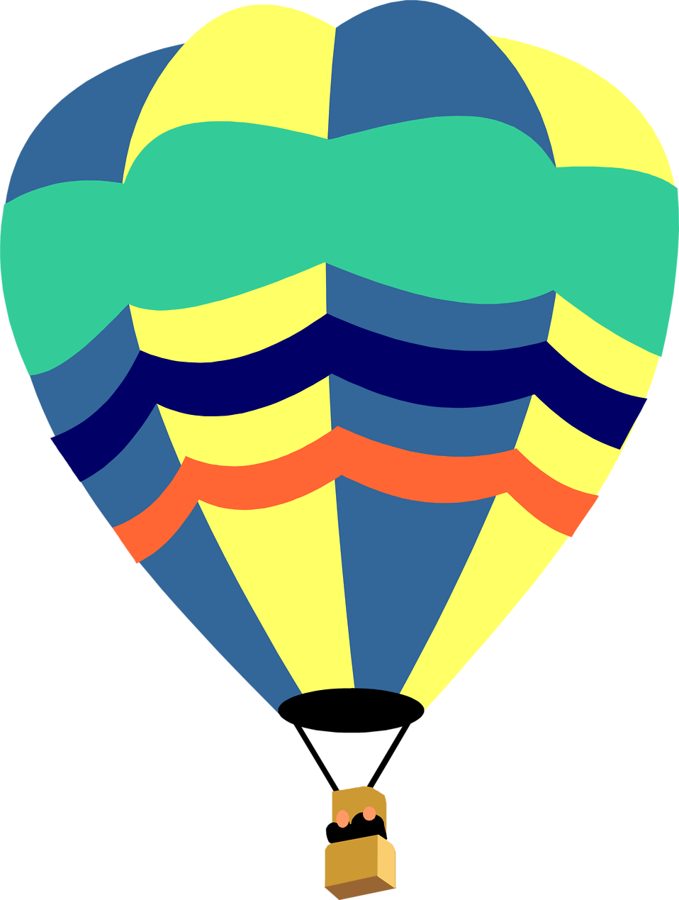 Fancy Balloons Cliparts - Hot Air Balloon Clipart (958x1269)