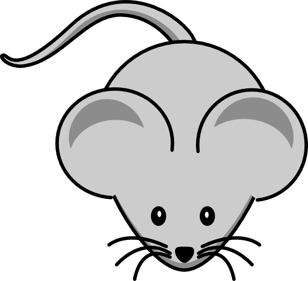 Large Ear Mouse Clip Art - Maus Clipart (600x547)