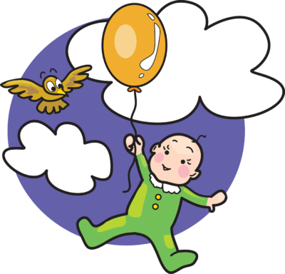 Balloon Baby - Baby Clip Art Balloons (400x384)