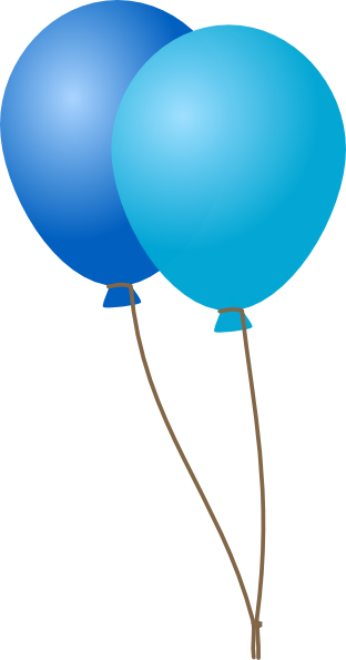 Blue Balloons Clip Art (312x595)