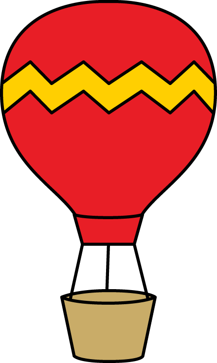 Red And Yellow Hot Air Balloon - Hot Air Balloon Clipart (446x747)