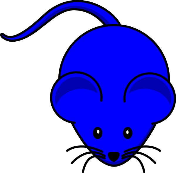 Blue Mouse Clipart (600x590)